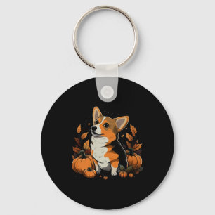 Porte-clés Costume De Corgi Gallois citrouille Sur Corgi Gall