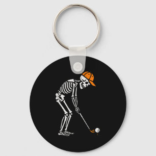 Porte-clés Costume de golf de Halloween squelette de papa pou