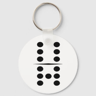 Porte-clés Costume de groupe drôle de tuile de domino 6 et 7