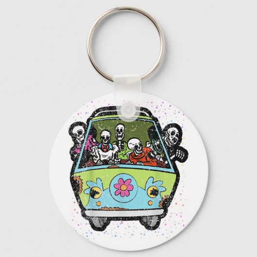 Porte-clés Costume de Halloween de fourgonnette hippie Bones (Recto)