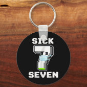 Porte-clés Costume de Halloween Fun Sick Seven Pixel Meme Wor (Recto)