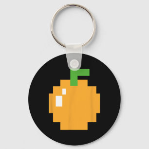 Porte-clés Costume de jeu vidéo Pixel Orange des années 80 Fa