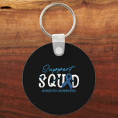 Porte-clés Costume de l'équipe de soutien Bleu Ruban Diabète  (Recto)