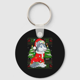 Porte-clés Costume de Noël Femme Loup Lumières Santa Horrible