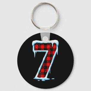 Porte-clés Costume de Noël Homme Mème Correspondant Numéro 7