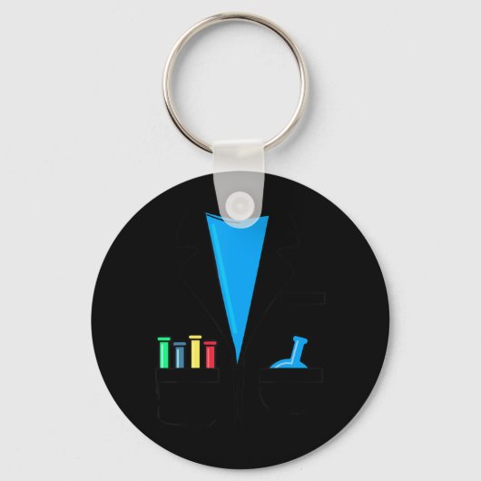 Porte-clés Costume de scientifique fou Chimie Nerd Fun Scienc (Recto)