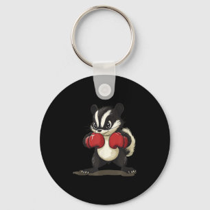 Porte-clés Costume De Skunk Drôle Avec Gants De Boxe Pour Gar