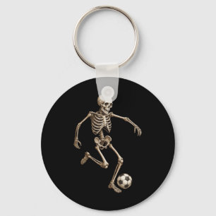 Porte-clés Costume de soccer squelette rétro Halloween drôle