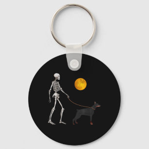 Porte-clés Costume d'Halloween Chien Doberman Squelette March