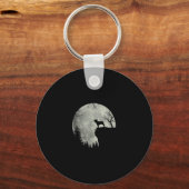 Porte-clés Costume D'Halloween Chien Et Lune Français (Recto)