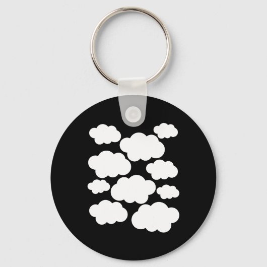 Porte-clés Costume d'Halloween Nuages blancs (Recto)