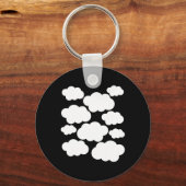 Porte-clés Costume d'Halloween Nuages blancs (Recto)