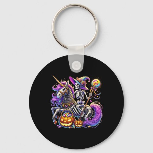 Porte-clés Costume d'Halloween Squelette Unicorne (Recto)
