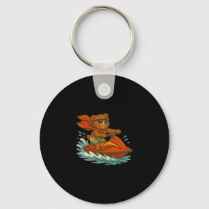 Porte-clés Costume d'ours de jet ski drôle pour adultes et en