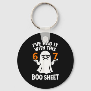 Porte-clés Costume Halloween 67 Meme 6 7 Drôle Boo Feuille Si