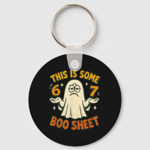 Porte-clés Costume Halloween 67 Meme 6 7 Drôle Feuille de Boo