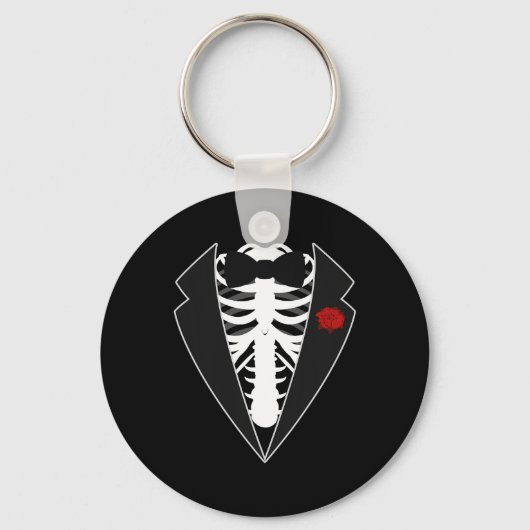 Porte-clés Costume Halloween Squelette Tuxedo (Recto)