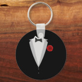 Porte-clés Costume Mariage Groom Cravate noire Funny Bachelor (Recto)