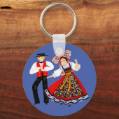 Porte-clés Costume traditionnel d'Alsace, France (Recto)
