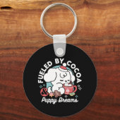 Porte-clés Cosy Puppy Dreams - Chocolat chaud et Noël (Verso)