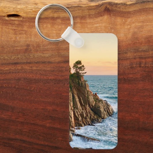 Porte-clés Côte espagnole, plage rocheuse Planner (Recto)
