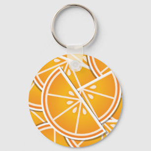 Porte-clés Cotés orange funky
