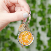 Porte-clés Cotés orange funky (main)