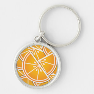 Porte-clés Cotés orange funky