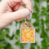 Porte-clés Cotés orange funky (main)