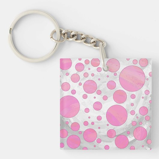 Porte-clés Coton Bonbon Pink Polka Dot (Devant)