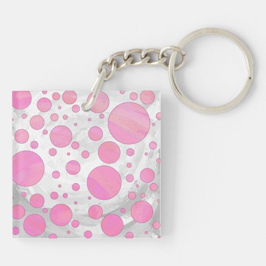 Porte-clés Coton Bonbon Pink Polka Dot (Dos)