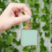 Porte-clés Coton Candy Vert Abstrait (main)