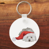 Porte-clés Coton de Tulear - En attente (Recto)