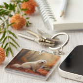 Porte-clés Coton De Tulear en automne Leaves automne Inspire (Devant Droit)