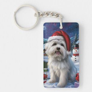 Porte-clés Coton De Tulear Merveilleux Noël de Noël Joie