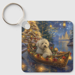 Porte-clés Coton De Tulear Noël Festive Voyage