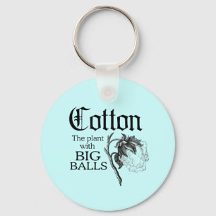 PORTE-CLÉS COTON LE PLANTE AVEC DE GRANDES BOULES