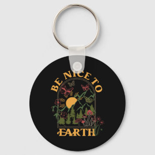 Porte-clés Cottagecore Jour des terres esthétique Save Planet