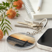 Porte-clés Couché de soleil de Floride avec Pélican (Devant Droit)