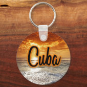 Porte-clés Coucher de soleil à Cuba (Recto)