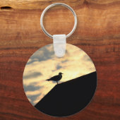 Porte-clés Coucher de soleil avec mouette (Recto)