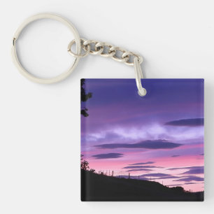 Porte-clés Coucher de soleil ciel pourpre Nuages dramatiques