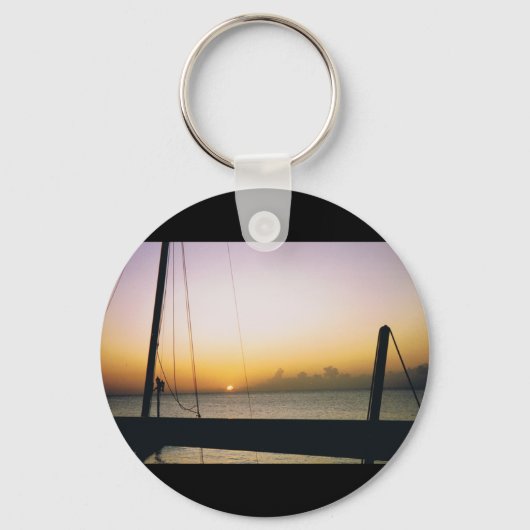 Porte-clés Coucher de soleil d'Aruba (Recto)