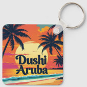 Porte-clés coucher de soleil de dushi aruba (Dos)