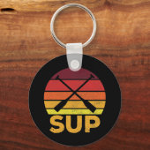 Porte-clés Coucher de soleil de pagaie arrière SUP (Recto)