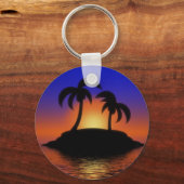 Porte-clés Coucher de soleil de palmier (Recto)