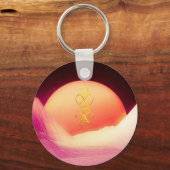 Porte-clés Coucher de soleil de planète rose (Recto)