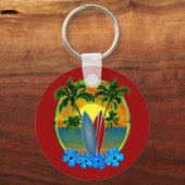 Porte-clés Coucher De Soleil Et Planches De Surf (Recto)