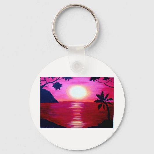 Porte-clés coucher de soleil hawaïen (Recto)