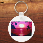 Porte-clés coucher de soleil hawaïen (Recto)